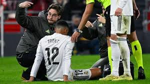 Real Madrid beat Athletic Club resoundingly to end a three-game winless run and move a point behind La Liga leaders Barcelona, but Trent Alexander-Arnold was one of two important players to suffer an injury blow.