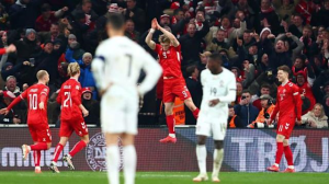 Rasmus Hojlund came off the bench to score the winner for Denmark against Portugal in the first leg of their Nations League quarter-final.
