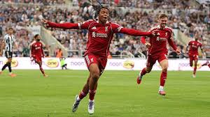 Sixteen-year-old Rio Ngumoha became the fourth youngest scorer in Premier League history when he swept home Liverpool's winning goal in their 3-2 victory at Newcastle on Monday night.