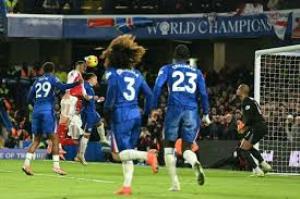 Makeshift striker Mikel Merino scored a crucial equaliser against 10-man Chelsea as leaders Arsenal moved five points clear at the top of the Premier League.