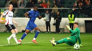 Teenager Tyrique George scored his first senior Chelsea goal as they defeated Legia Warsaw to take control of their Conference League quarter-final.