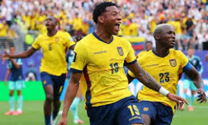Ecuador reached the World Cup knockout stage in dramatic fashion as they came from behind to beat Germany in New Jersey and set up a potential meeting with England.