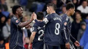 Real Madrid beat Espanyol to ensure Barcelona must wait for the La Liga title - which they could seal in El Clasico next Sunday.