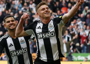 Newcastle United strengthened their push for a Champions League spot in the absence of unwell boss Eddie Howe with a crushing win over Manchester United at St James' Park.