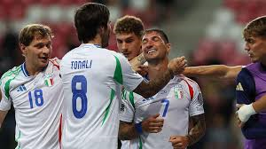 Newcastle United midfielder Sandro Tonali scored an injury-time winner as Italy snatched a dramatic victory over Israel in a nine-goal World Cup qualifying thriller.