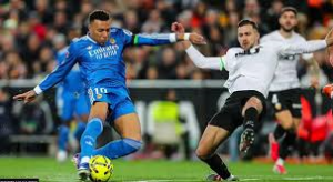 Kylian Mbappe scored his 38th goal of the season as Real Madrid claimed a seventh straight La Liga victory to cut the gap to leaders Barcelona to just one point.