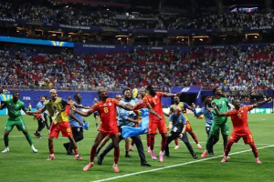 Colombia had a late goal controversially ruled out for offside but they still topped Group K at the expense of Cristiano Ronaldo's Portugal in Miami.
