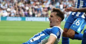 Brajan Gruda came off the bench to score an 89th-minute goal to give Brighton their first win of the Premier League season, while condemning Manchester City to back-to-back defeats.
