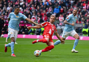 Harry Kane scored to move within 10 of the Bundesliga single-season goals record as Bayern Munich beat Union Berlin 4-0 at Allianz Arena.