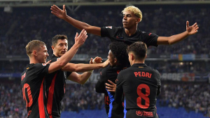 Barcelona clinched their 28th La Liga title as teenage wonder Lamine Yamal scored another stunning goal in a derby win at Espanyol.