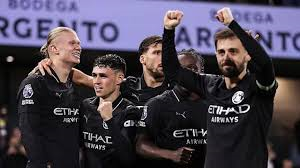 Erling Haaland became the quickest player to reach 100 goals in Premier League history on a night when Manchester City ramped up pressure on leaders Arsenal by fending off Fulham's impressive fightback.
