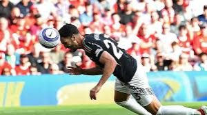 Mikel Merino scored and was then sent off as Arsenal came from two goals down to draw with Premier League champions Liverpool in an entertaining match at Anfield.