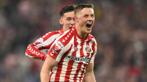 Sunderland reached the Championship play-off final after Dan Ballard's last-gasp goal in extra time decided their semi-final tie against Coventry City.