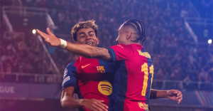 Raphinha equalled Lionel Messi's club record for goal involvements in a single Champions League campaign as Barcelona thrashed Borussia Dortmund to take command of their quarter-final tie.