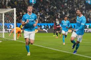 Rasmus Hojlund scored as Napoli progressed to the final of the Italian Super Cup with victory over AC Milan in Riyadh.